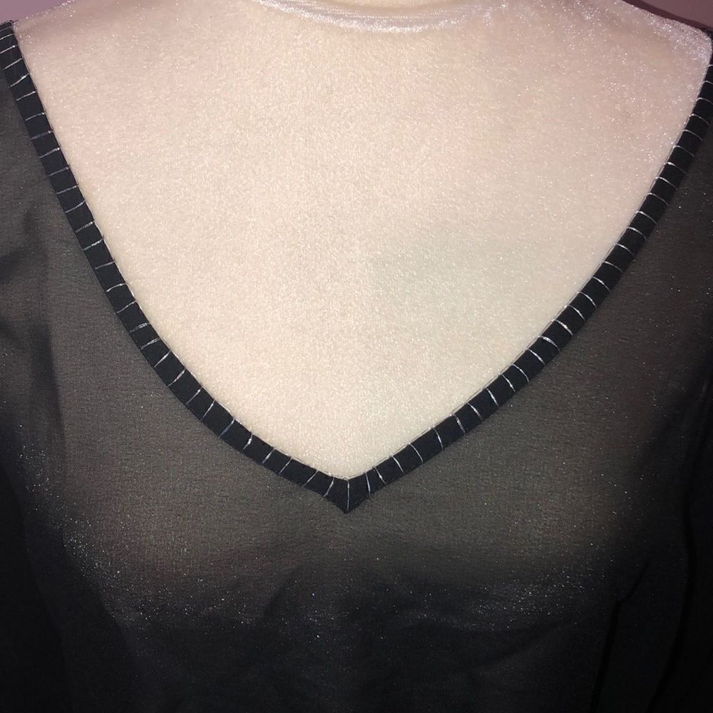 Swim cover up sheer black shimmer - Picture 3 of 3